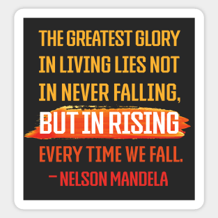 Rising Nelson Mandela Quote Sticker